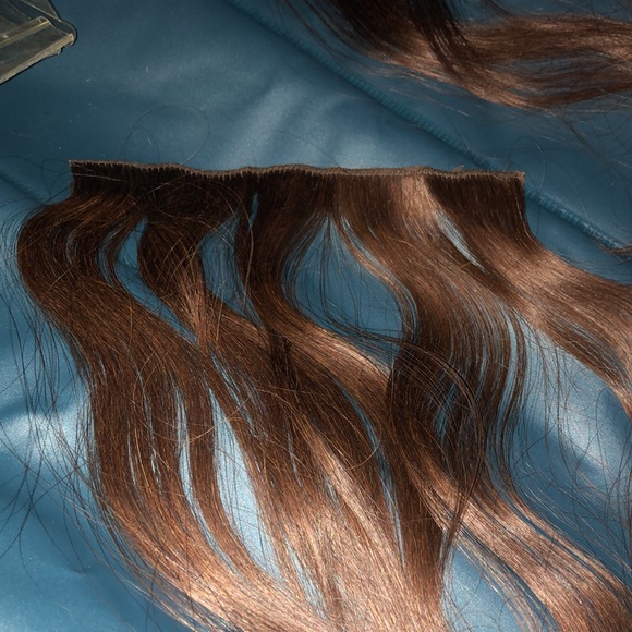 Real Hair clip in extensions Burnette Auburn colored - Picture 7 of 15